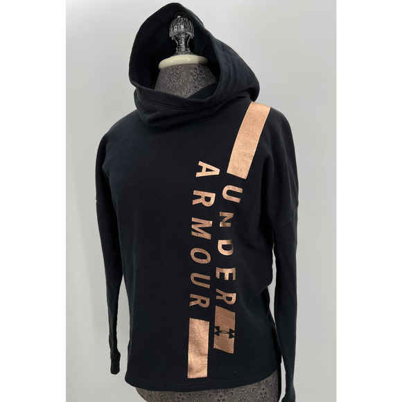 Under Armour Loose fit black and gold women's hoodie size small - Picture 2 of 4